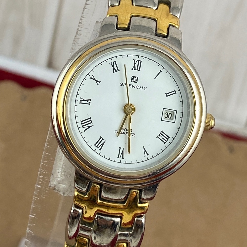 Vintage Givenchy Paris Watch 2 Tone Watch Bracelet